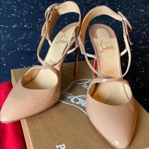 Christian Louboutin 39.5 Hollandway Nude heels